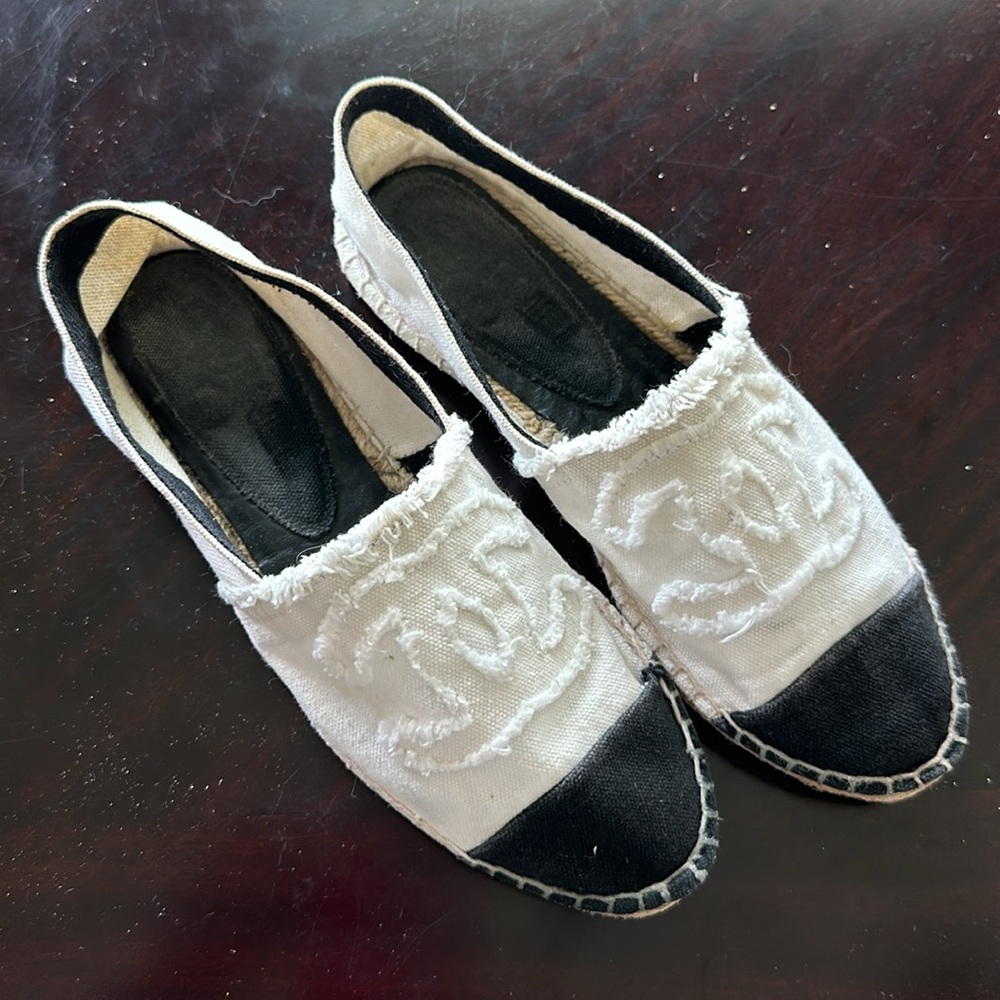 COPY - Chanel canvas single sole espadrilles